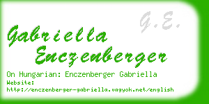 gabriella enczenberger business card